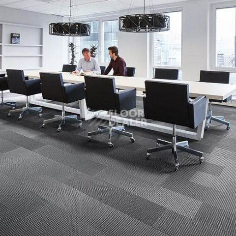 Forbo Flotex Box Cross planks 133007 Granite фото 2 | FLOORDEALER